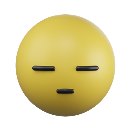 Emoji visage sans expression  3D Icon