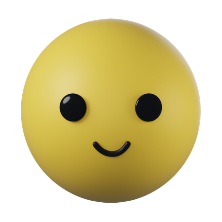 Emoji visage légèrement souriant  3D Icon