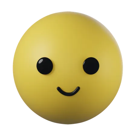 Emoji visage légèrement souriant  3D Icon