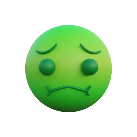 Visage nauséeux  3D Emoji