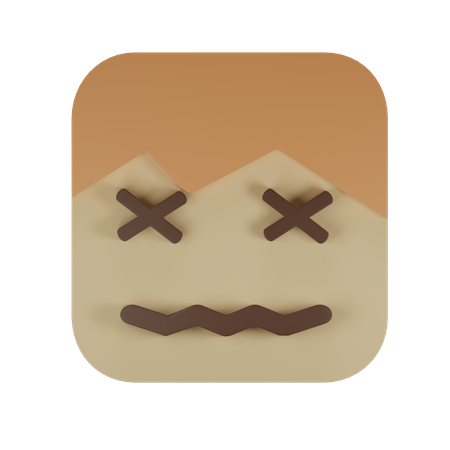 Visage persévérant  3D Emoji