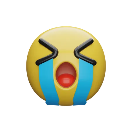 Visage qui pleure  3D Emoji