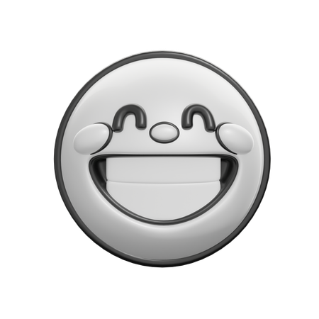 Visage rayonnant aux yeux souriants  3D Icon