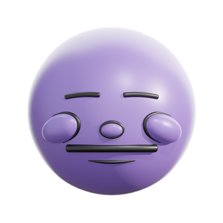 Visage sans expression  3D Icon