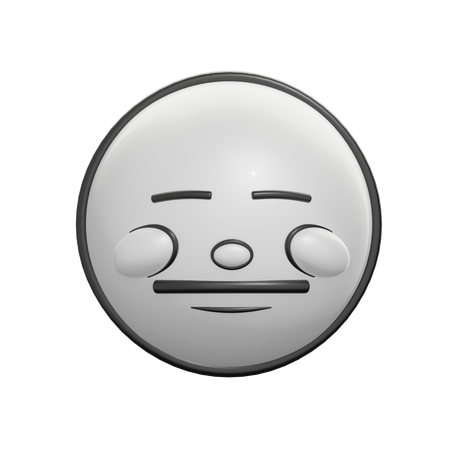 Visage sans expression  3D Icon
