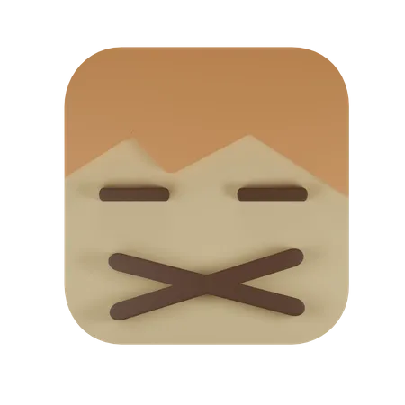 Visage sans expression  3D Emoji