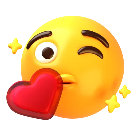 Visage envoyant un baiser  3D Icon