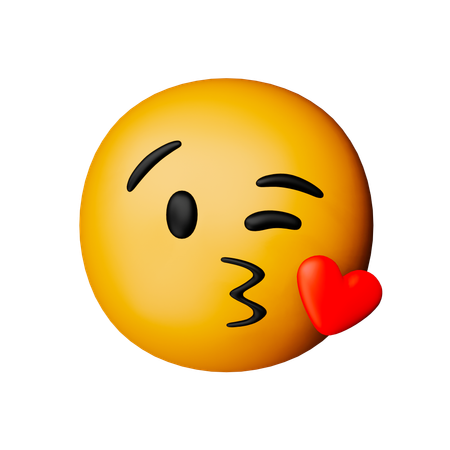 Visage soufflant un baiser emoji  3D Icon