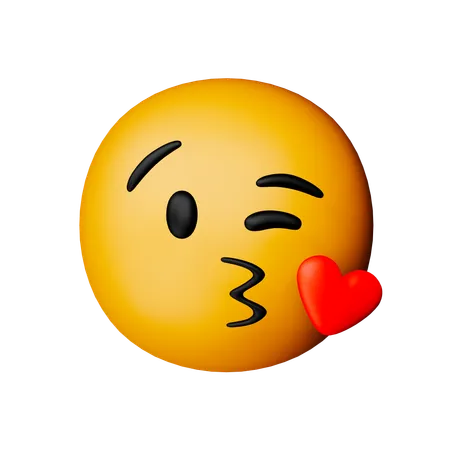 Visage soufflant un baiser emoji  3D Icon