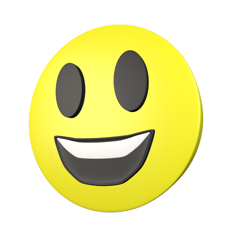 Visage souriant avec la bouche ouverte  3D Icon