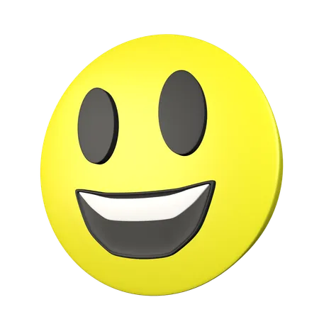 Visage souriant avec la bouche ouverte  3D Icon