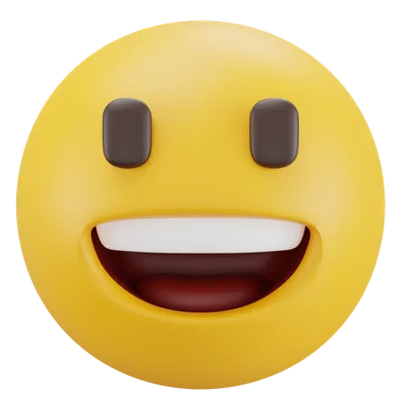 Visage souriant avec de grands yeux  3D Icon
