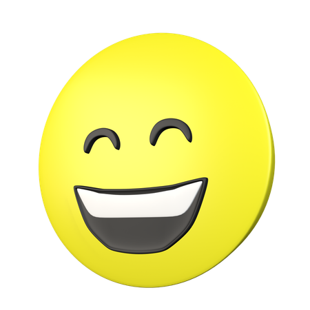 Visage souriant avec des yeux souriants  3D Icon
