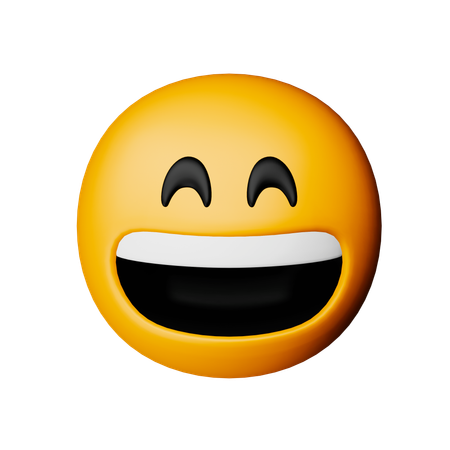 Visage souriant avec des yeux souriants  3D Icon