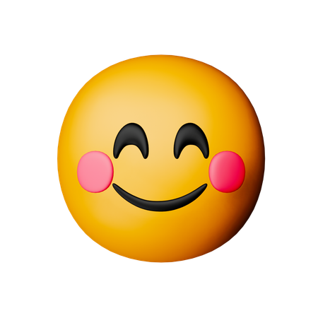 Visage souriant avec des yeux souriants emoij  3D Icon