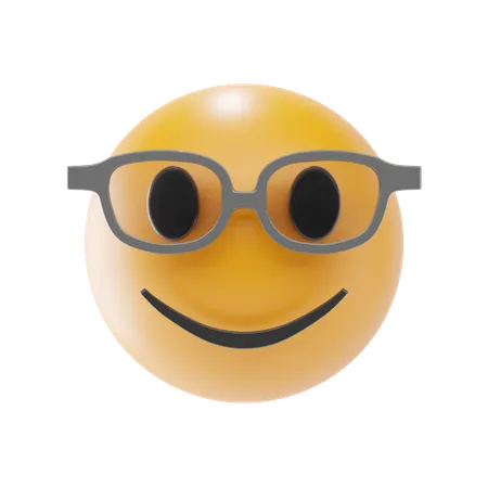 Visage souriant avec des lunettes de soleil  3D Icon