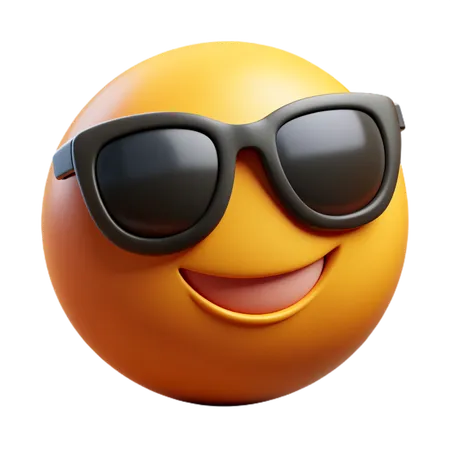 Visage souriant avec des lunettes de soleil emoji  3D Icon