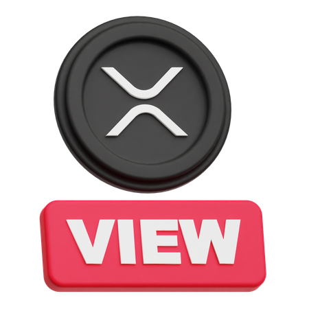 Visão da moeda XRP  3D Icon