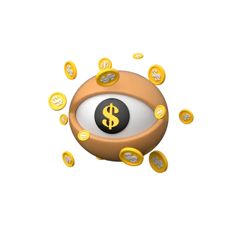Visão financeira  3D Icon