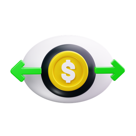 Visão financeira  3D Icon