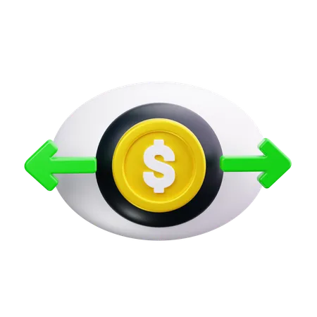 Visão financeira  3D Icon