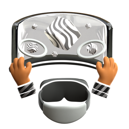 Visão de realidade virtual  3D Icon