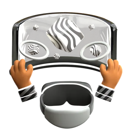 Visão de realidade virtual  3D Icon