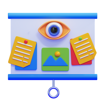ビジョンボード  3D Icon