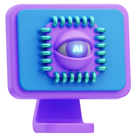 Vision par ordinateur  3D Icon