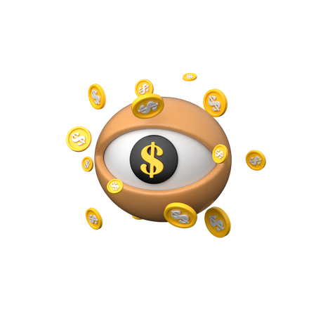 Visione finanziaria  3D Icon