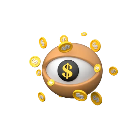 Visione finanziaria  3D Icon