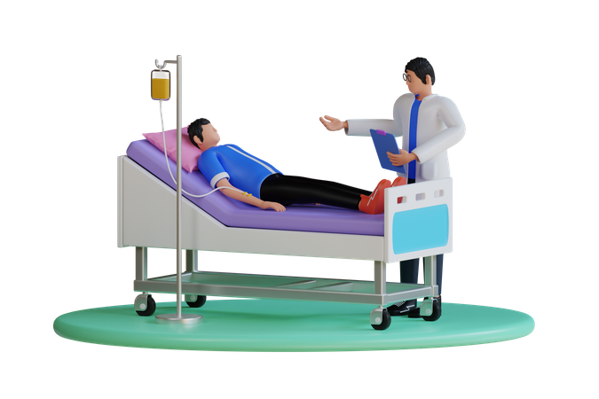 Visita del paciente por el médico  3D Icon