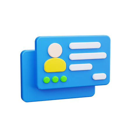 Visitenkarte  3D Icon