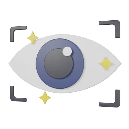 Ilustracion 3 D Render Eye On Cam 3D Icon