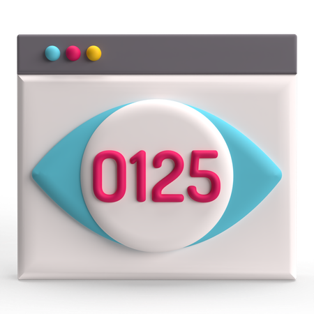 Visor web  3D Icon