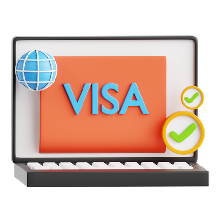 Visa nómada  3D Icon