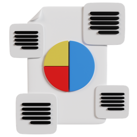 Visual Accounting Report  3D Icon
