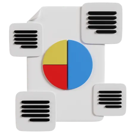 Visual Accounting Report  3D Icon