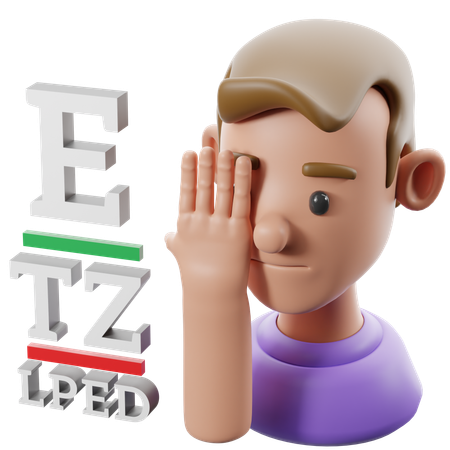 視力検査  3D Icon