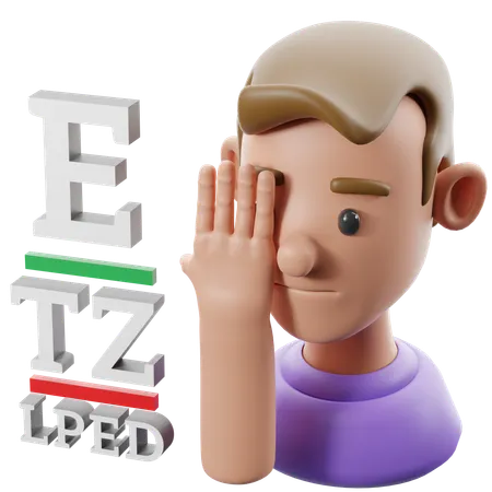 視力検査  3D Icon