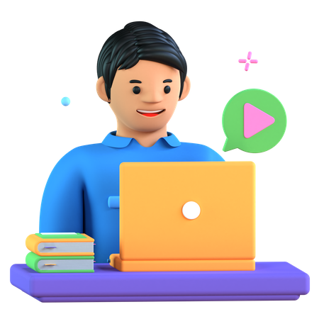Visual Learning  3D Icon