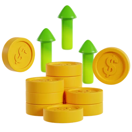 Visualisation de la croissance des bénéfices  3D Icon