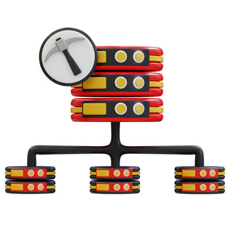 Visualisation du système de gestion de base de données  3D Icon