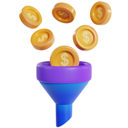 Visualização de acumulação de riqueza  3D Icon
