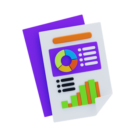 Visualización de datos  3D Icon