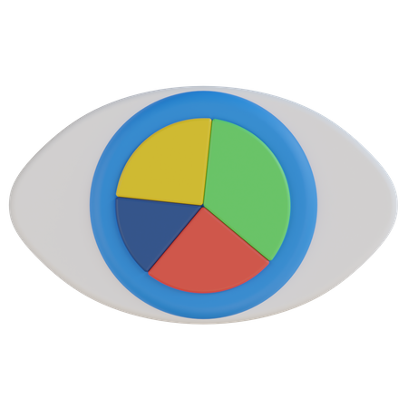 Visualización de gráfico circular  3D Icon