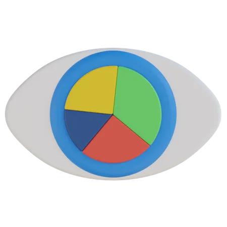 Visualización de gráfico circular  3D Icon
