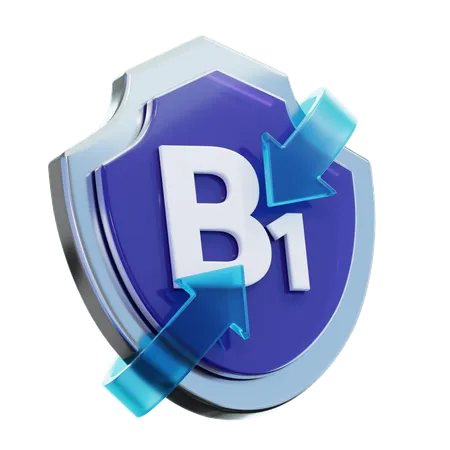 ビタミンB1  3D Icon