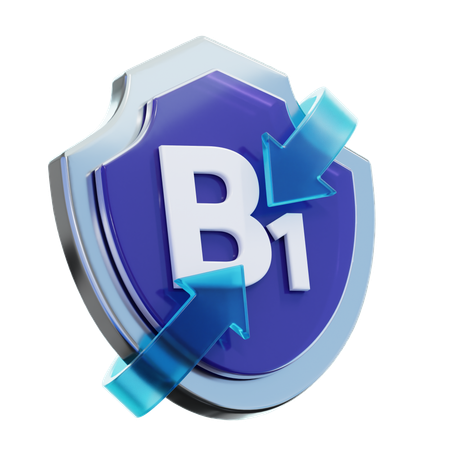 Vitamin B 1  3D Icon