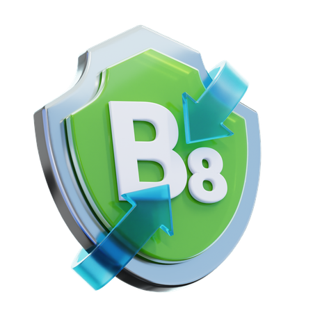 ビタミンB8  3D Icon